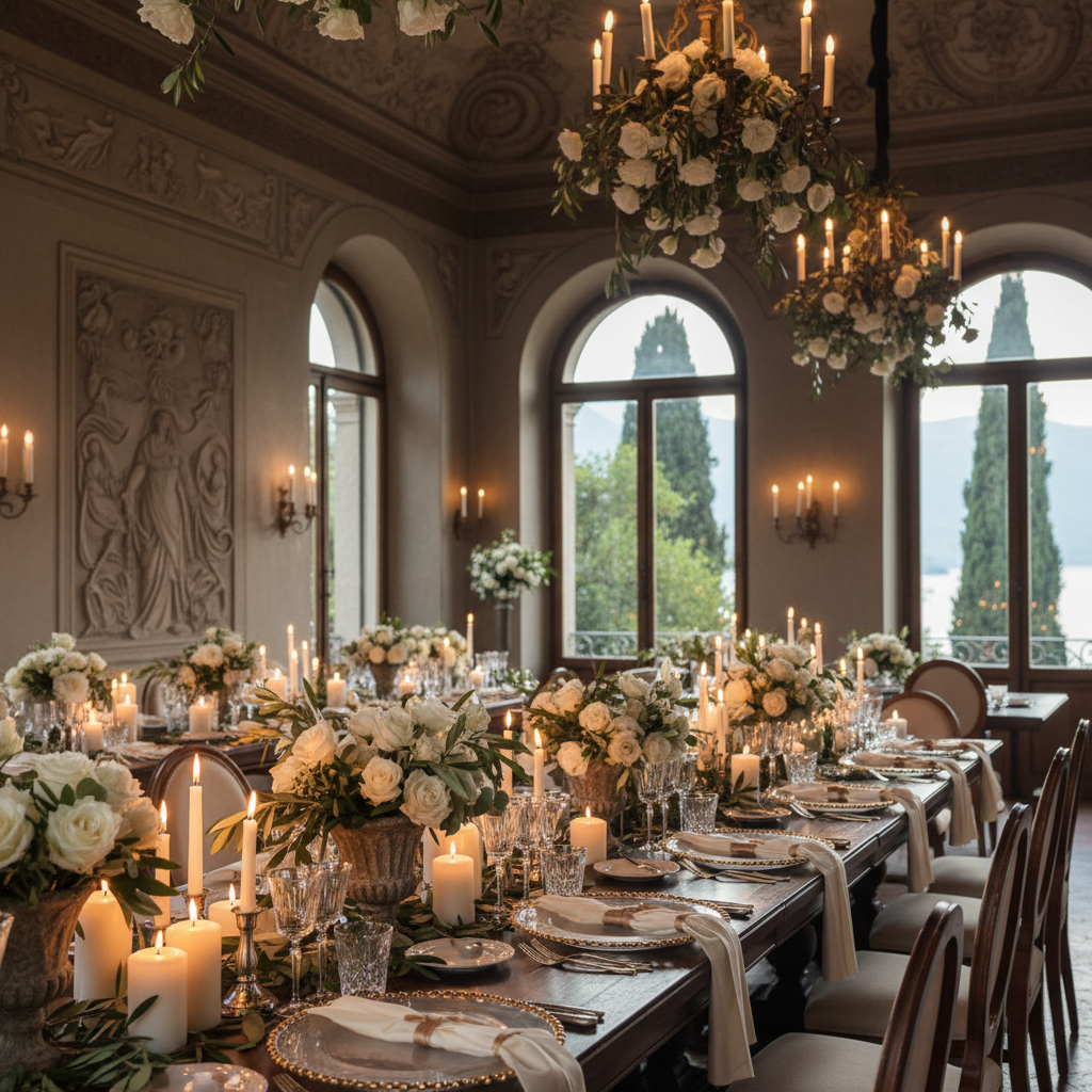 Luxury Lake Como Villa Wedding Ideas inspiration image