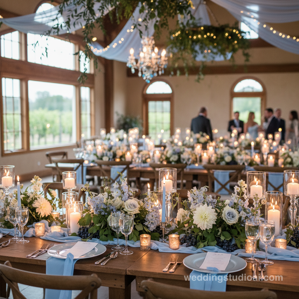 Baby Blue California Vineyard Wedding Ideas inspiration image