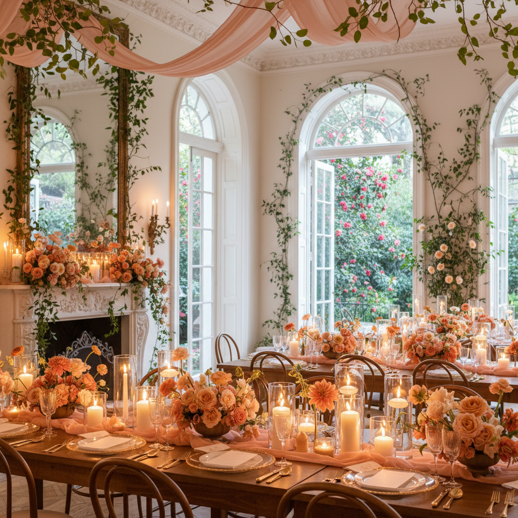 Soft Orange Charleston Garden Estate Wedding Ideas inspiration image