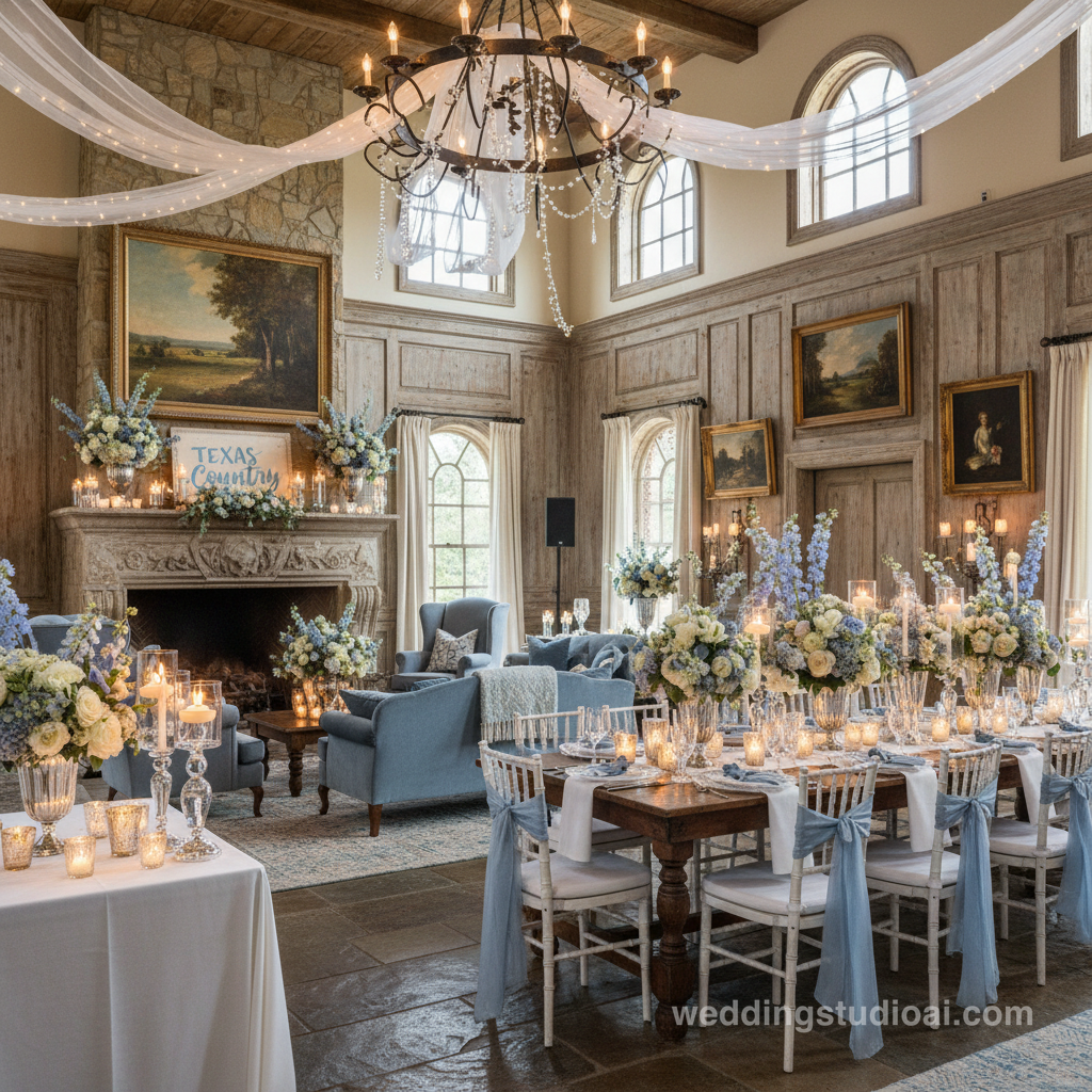 Baby Blue Texas Country Estate Wedding Ideas inspiration image