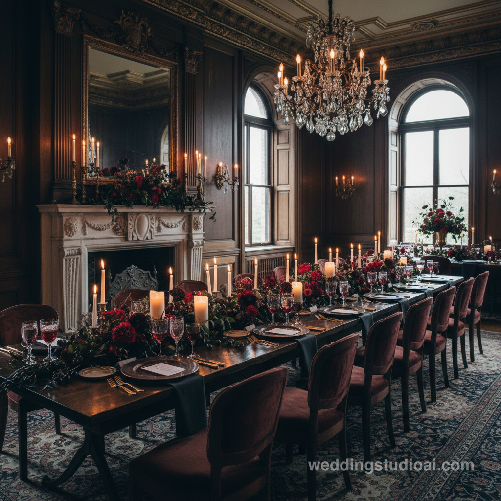 Black Cherry New York Historic Estate Wedding Ideas inspiration image