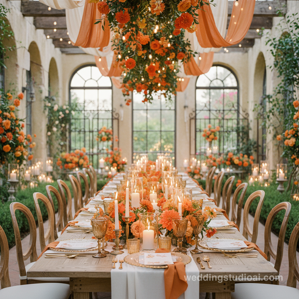 Orange California Garden Estate Wedding Ideas inspiration image