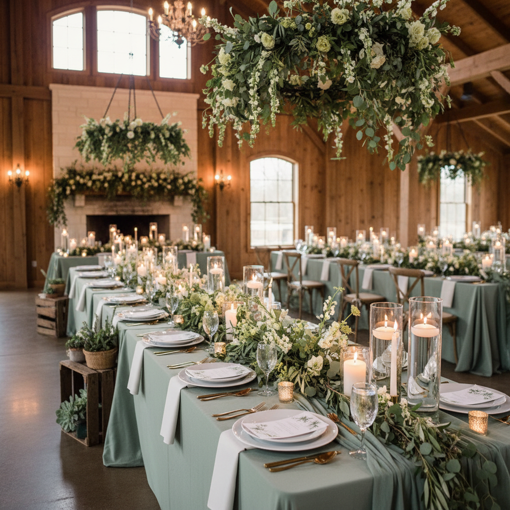 Sage Green Texas Hill Country Barn Wedding Ideas inspiration image