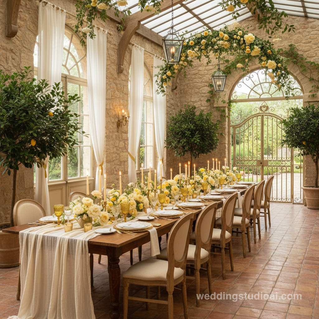 Butter Yellow Provence Garden Estate Wedding Ideas inspiration image