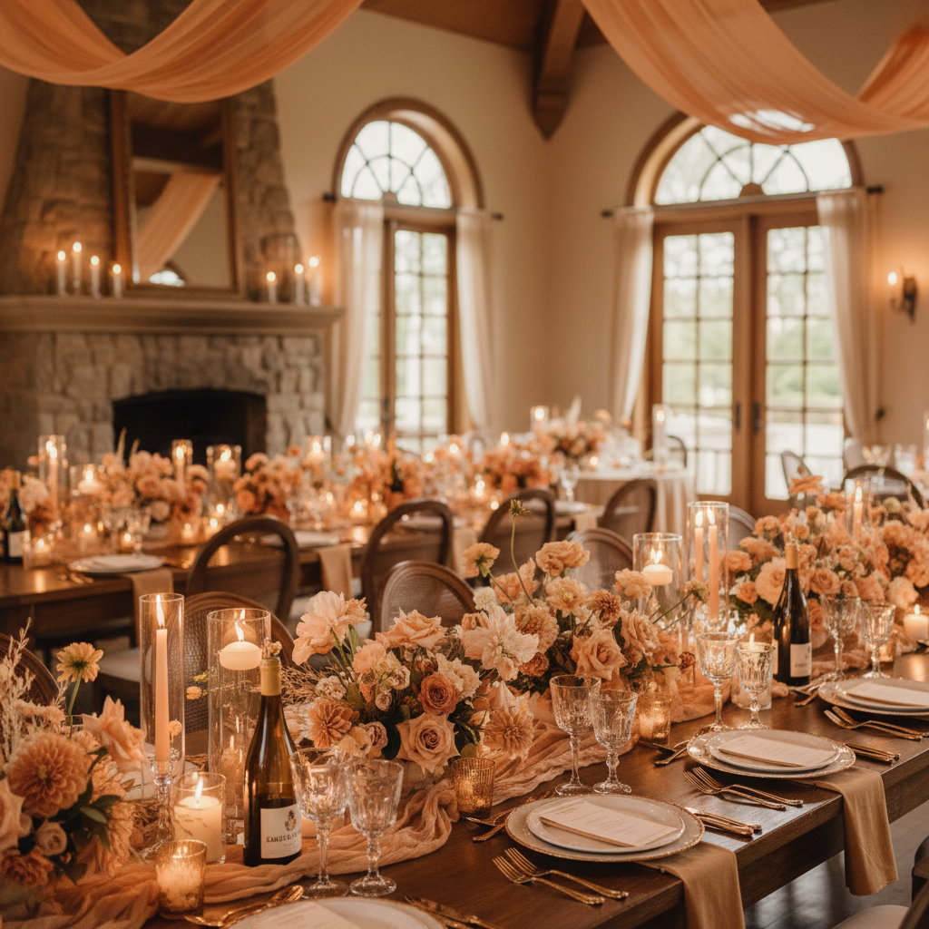 Soft Orange Sonoma Wine Country Estate Wedding Ideas inspiration image