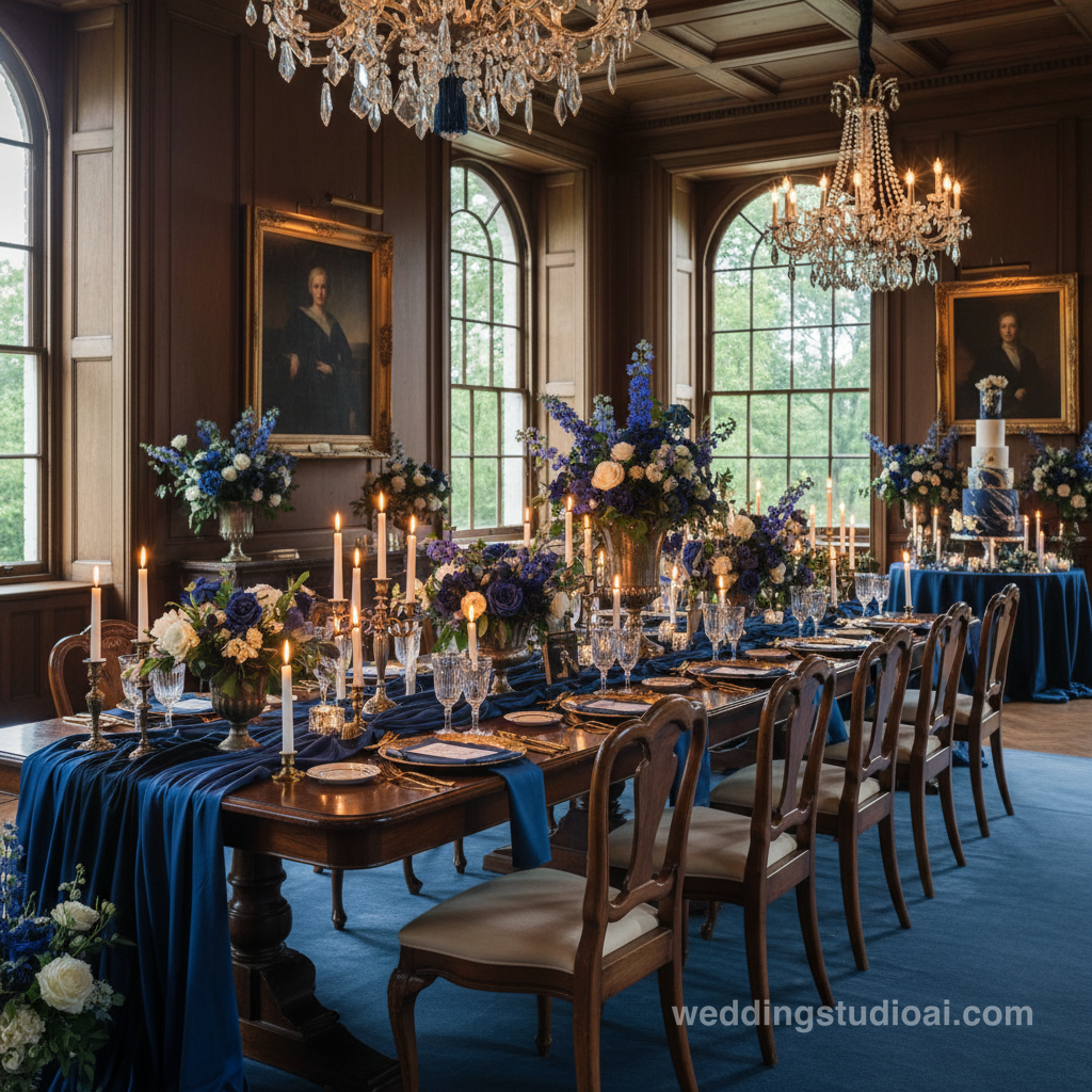 Navy Blue Massachusetts Historic Estate Wedding Ideas inspiration image