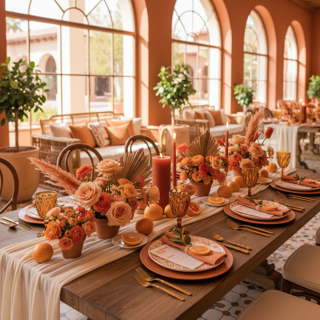 Citrus Orange Palm Springs Desert Resort Wedding Ideas 2026 inspiration image