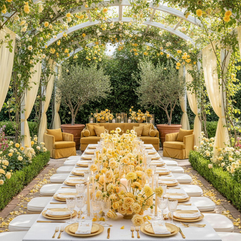 Butter Yellow California Garden Wedding Ideas 2026 inspiration image
