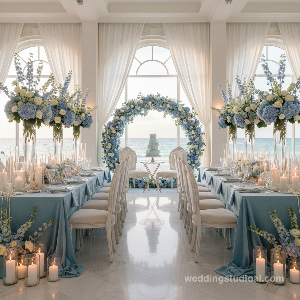 Baby Blue Florida Beach Resort Wedding Ideas inspiration image