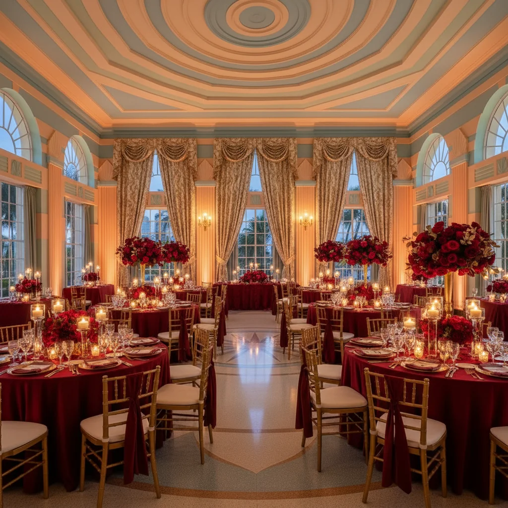 Red styled venue