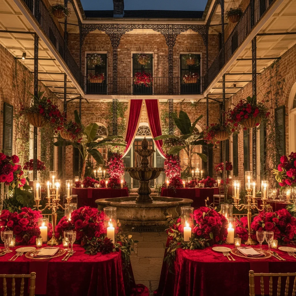 Red wedding in New Orleans