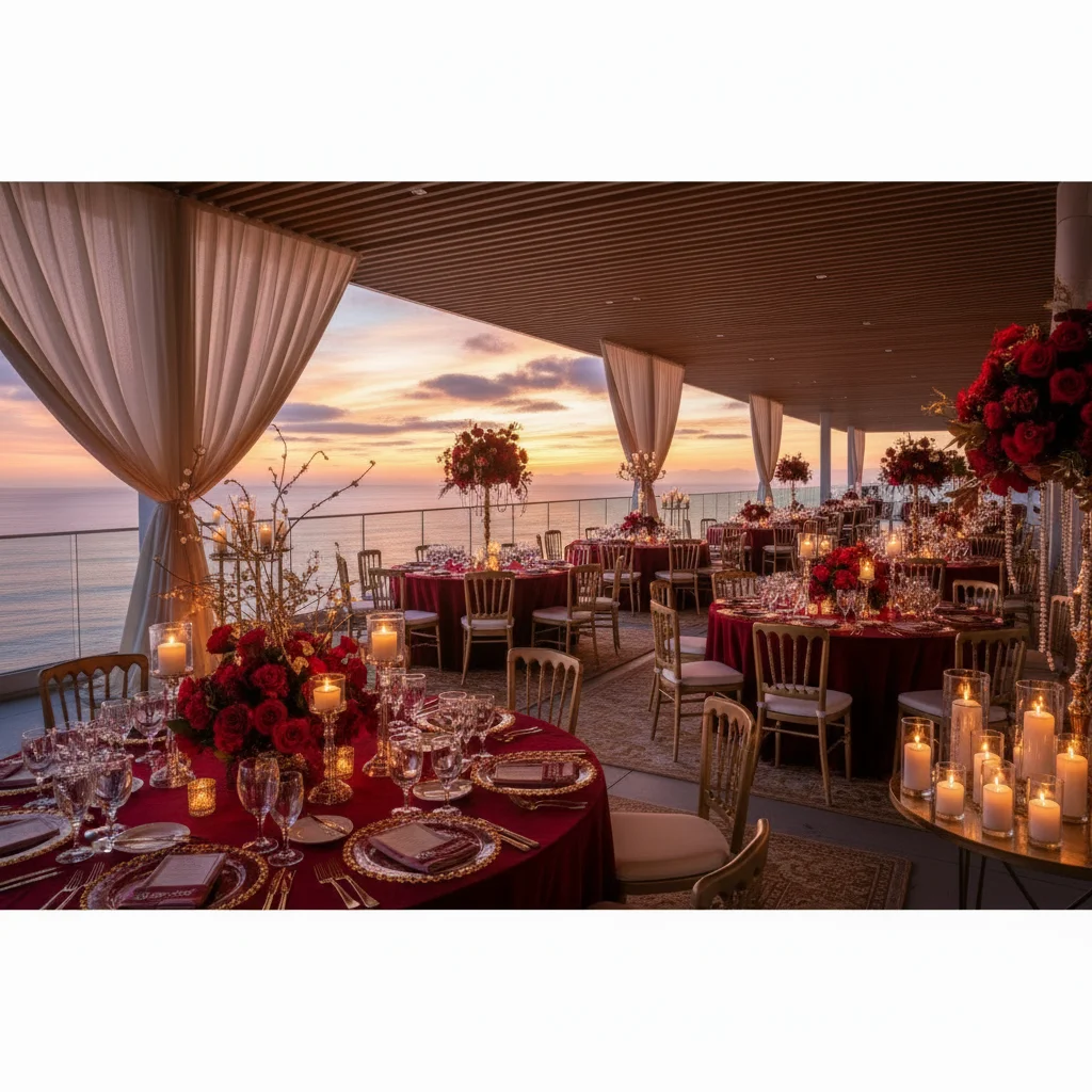 Red wedding in San Diego