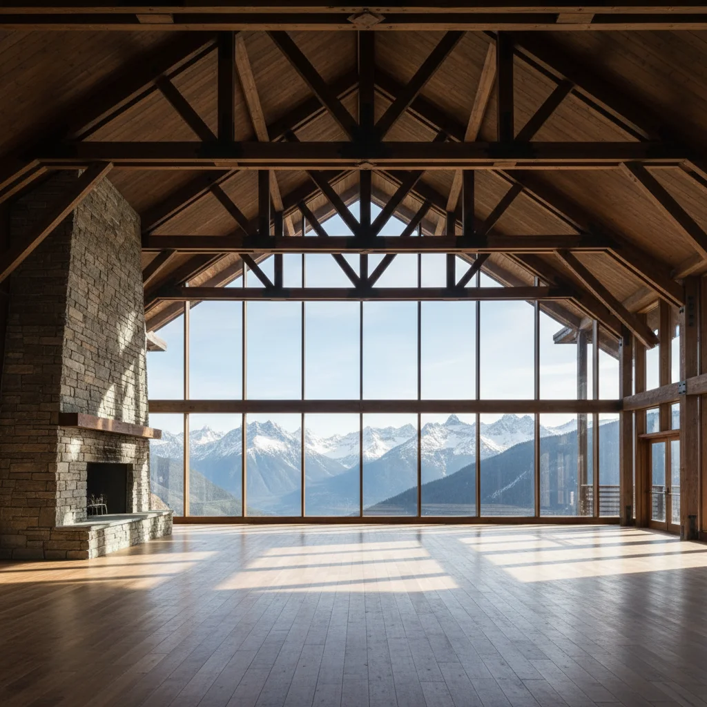 Wedding venue before AI transformation - empty boho space